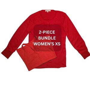 Women’s XS 2-Piece Bundle | GapFit Tank + Rose + Olive Blouse